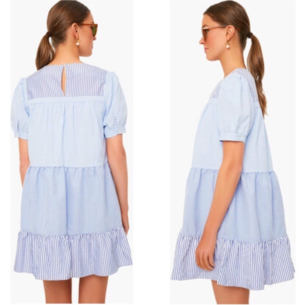 Light Blue Striped Dress